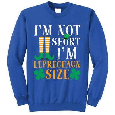 Im Not Short I Am Funny Leprechaun Size St Patricks Day Gift Sweatshirt