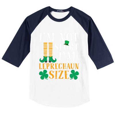 Im Not Short I Am Funny Leprechaun Size St Patricks Day Gift Baseball Sleeve Shirt