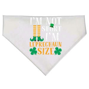 Im Not Short I Am Funny Leprechaun Size St Patricks Day Gift USA-Made Doggie Bandana