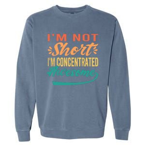 IM Not Short IM Just Concentrated Awesome Funny Garment-Dyed Sweatshirt