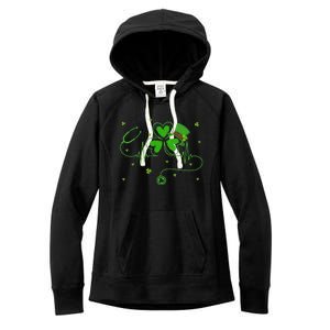 Irish Nurse St Patricks Day Shamrock Stethocsope Women's Fleece Hoodie