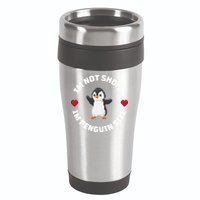 I'm Not Short I'm Penguin Size 16oz Travel Tumbler