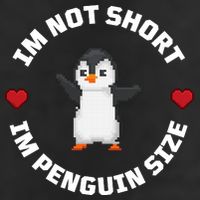 I'm Not Short I'm Penguin Size Microfiber Hand Towel