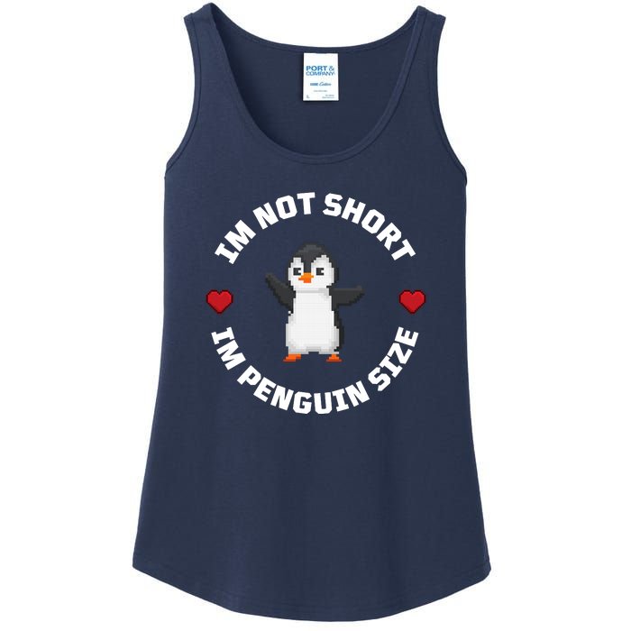 I'm Not Short I'm Penguin Size Ladies Essential Tank