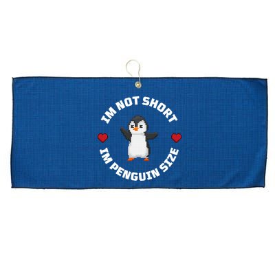 I'm Not Short I'm Penguin Size Large Microfiber Waffle Golf Towel