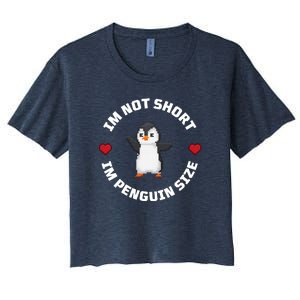 I'm Not Short I'm Penguin Size Women's Crop Top Tee