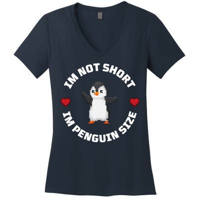 I'm Not Short I'm Penguin Size Women's V-Neck T-Shirt