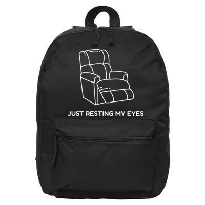 Im Not Sleeping Im Just Resting My Eyes 16 in Basic Backpack