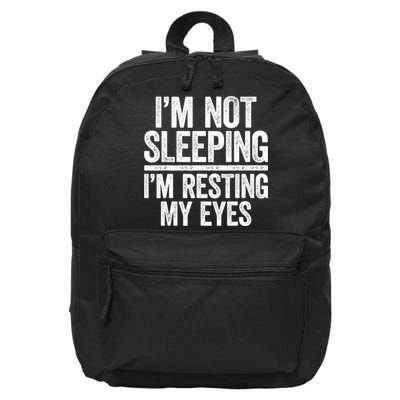 I'm Not Sleeping I'm Resting My Eyes TShirt Dad 16 in Basic Backpack