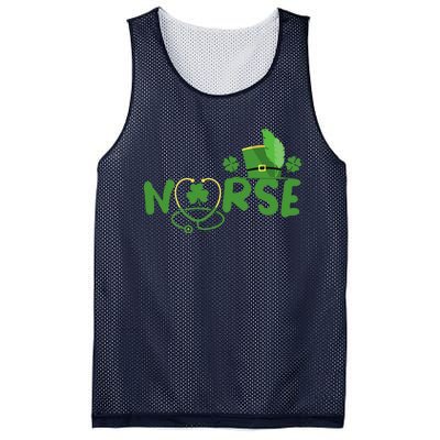 Irish Nurse Stethoscope Scrub St Patricks Day Nurses Funny Mesh Reversible Basketball Jersey Tank