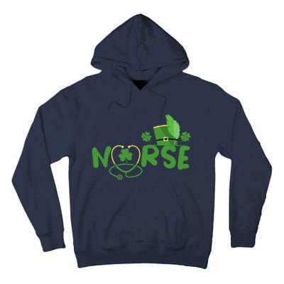 Irish Nurse Stethoscope Scrub St Patricks Day Nurses Funny Tall Hoodie