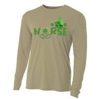 Irish Nurse Stethoscope Scrub St Patricks Day Nurses Funny Cooling Performance Long Sleeve Crew