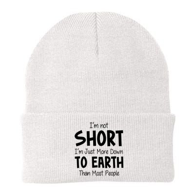 Im Not Short Im Just More Down To Earth Than Most People Knit Cap Winter Beanie