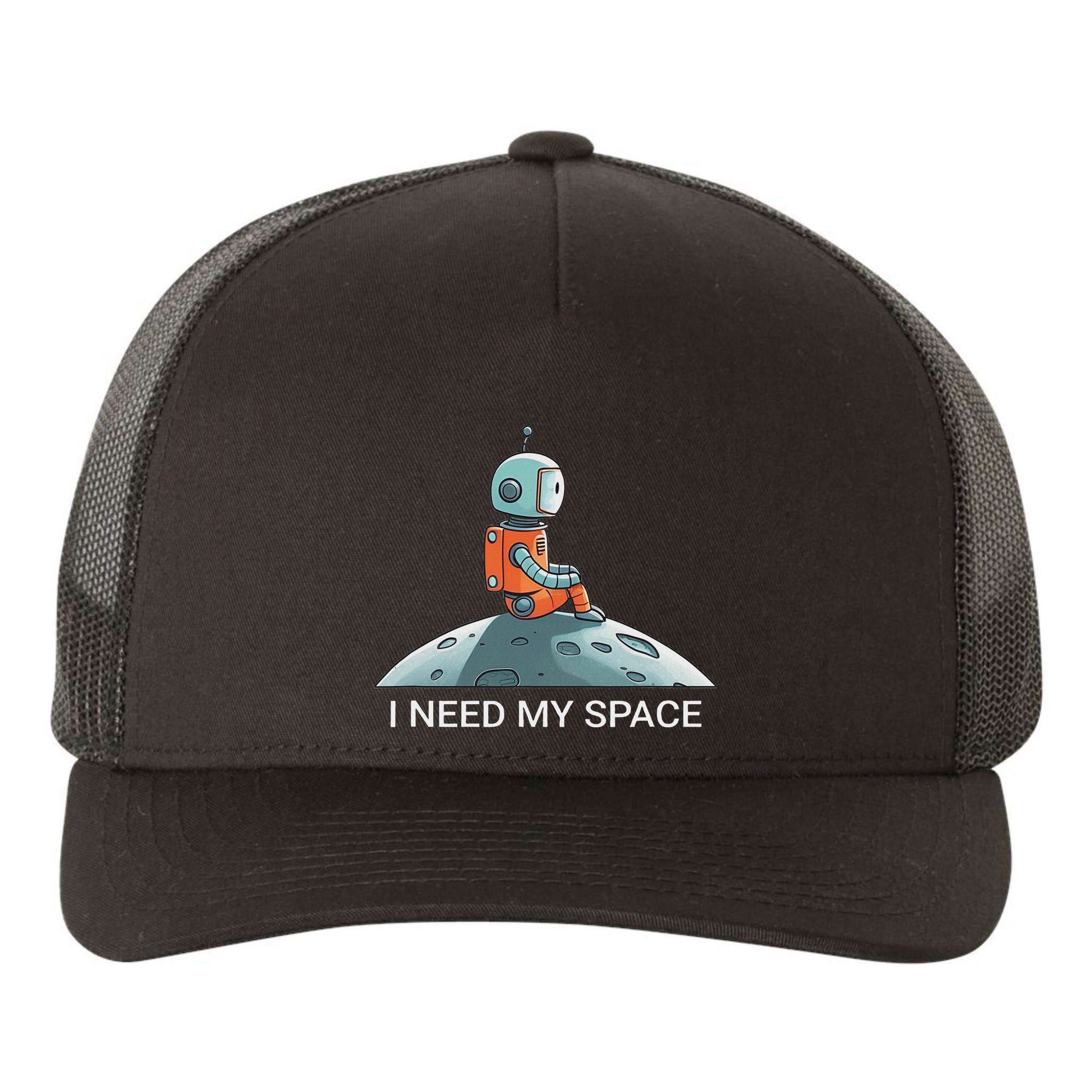 I Need Space Graphic Saying Yupoong Adult 5-Panel Trucker Hat