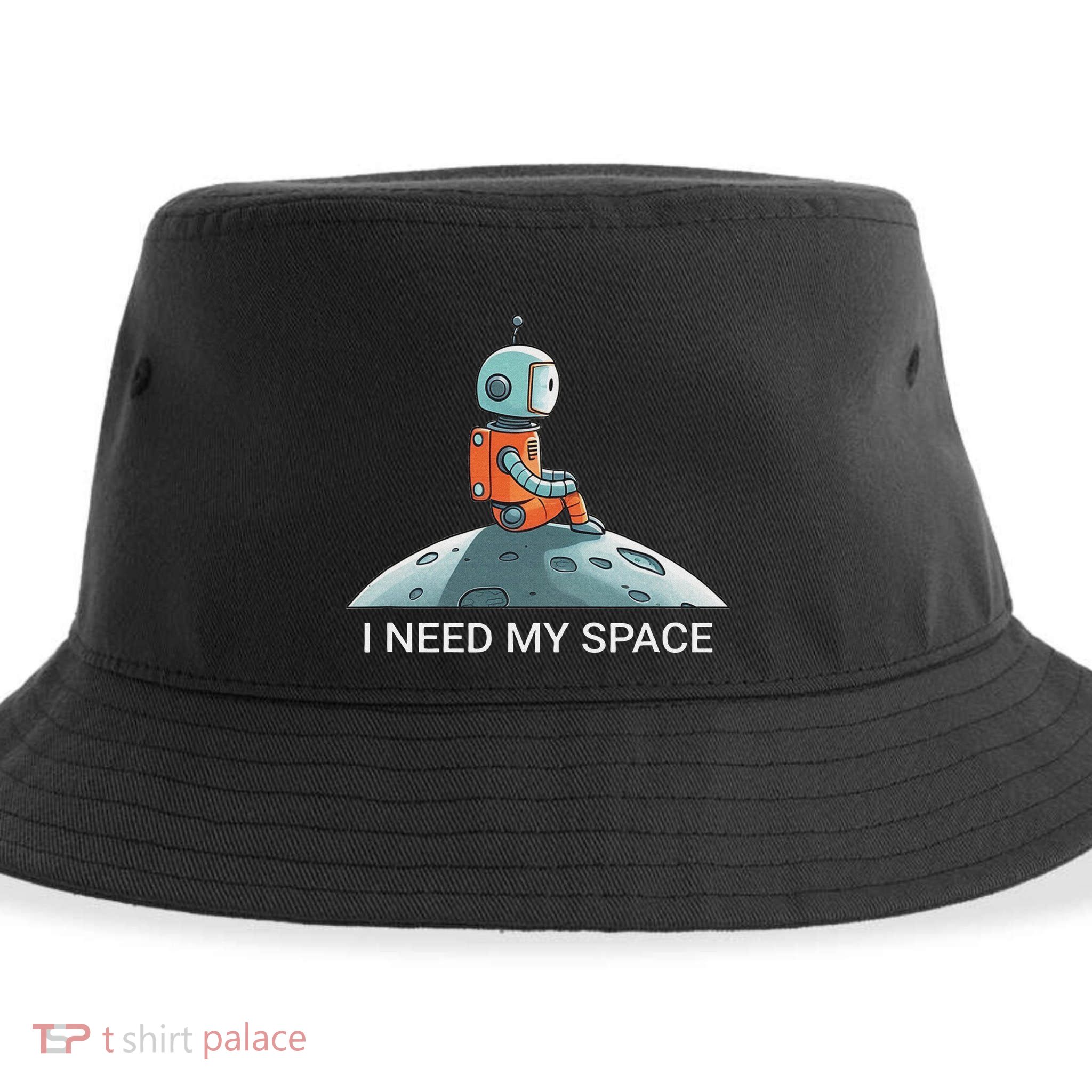 I Need Space Graphic Saying Sustainable Bucket Hat