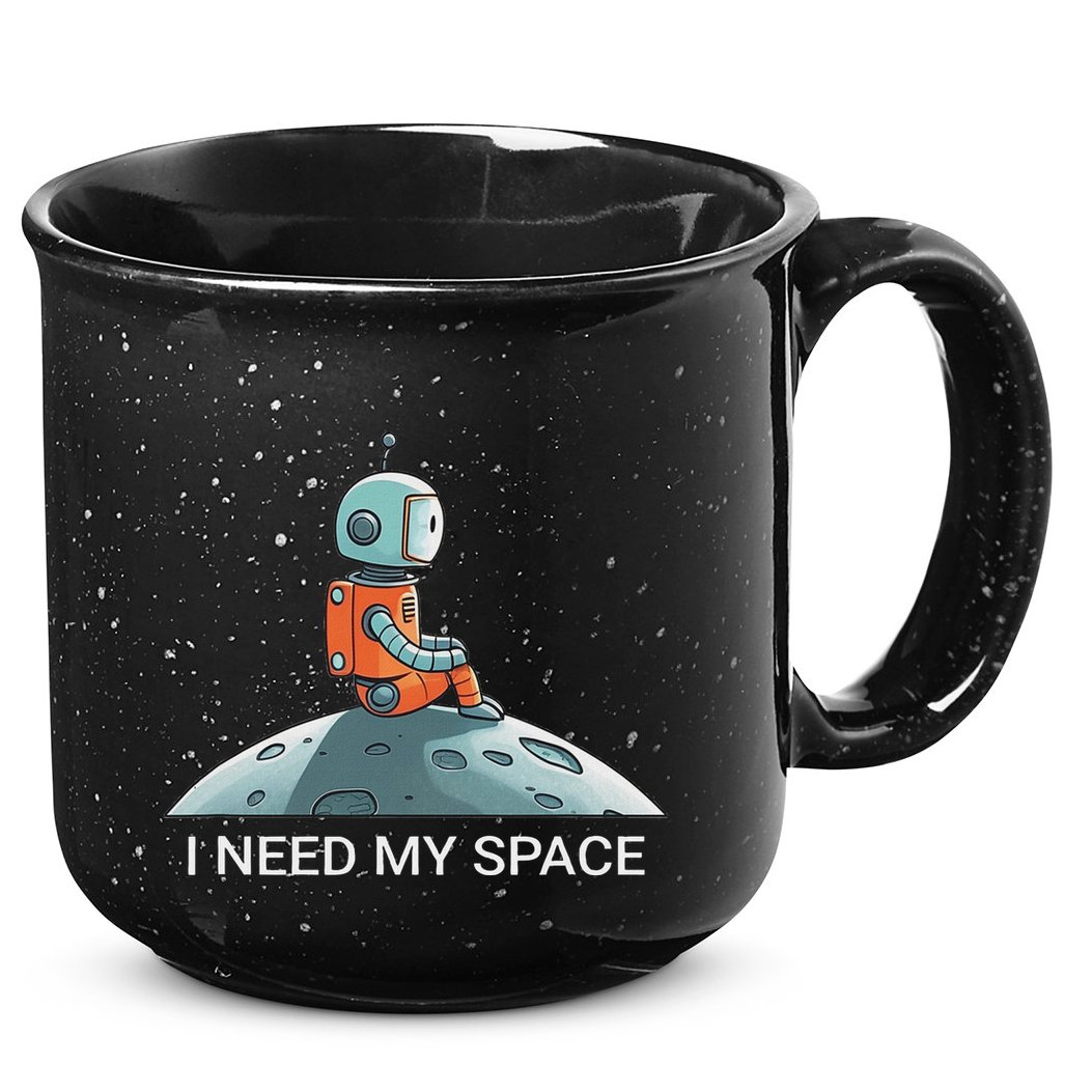 I Need Space Graphic Saying 15oz Campfire Ceramic Mug