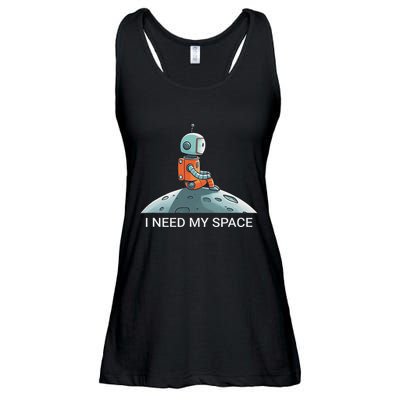 I Need Space Graphic Saying Ladies Essential Flowy Tank