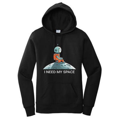 I Need Space Graphic Saying Women's Pullover Hoodie