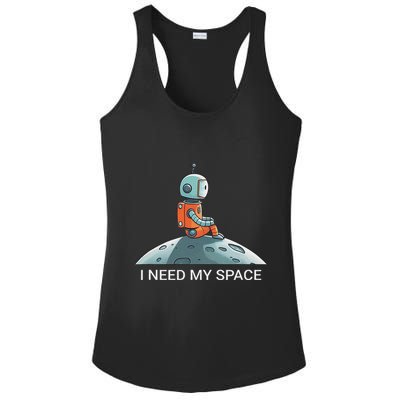 I Need Space Graphic Saying Ladies PosiCharge Competitor Racerback Tank