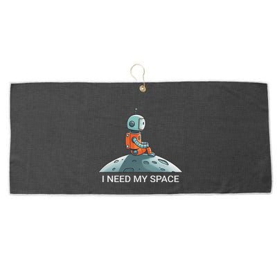 I Need Space Graphic Saying Large Microfiber Waffle Golf Towel