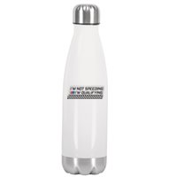 IM Not Speeding IM Qualifying Funny Racing Car Driver Stainless Steel Insulated Water Bottle