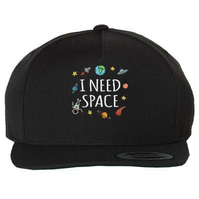 I Need Space Funny Astronomy Science Wool Snapback Cap
