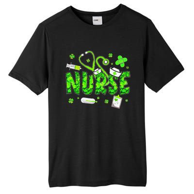 Irish Nurse Stethoscope Scrub St Patricks Day Nurses Women Cute Tall Fusion ChromaSoft Performance T-Shirt