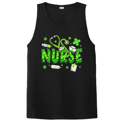 Irish Nurse Stethoscope Scrub St Patricks Day Nurses Women Cute PosiCharge Competitor Tank