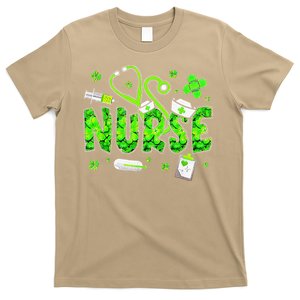 Irish Nurse Stethoscope Scrub St Patricks Day Nurses Women Cute T-Shirt