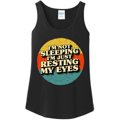 I'm Not Sleeping I'm Just Resting My Eyes Ladies Essential Tank