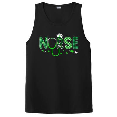 Irish Nurse Stethoscope Scrub St Patricks Day Nurses Women Gift PosiCharge Competitor Tank