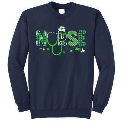 Irish Nurse Stethoscope Scrub St Patricks Day Nurses Women Gift Sweatshirt