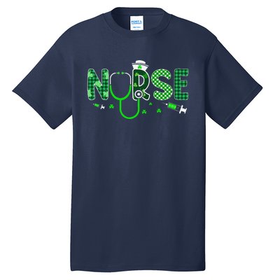 Irish Nurse Stethoscope Scrub St Patricks Day Nurses Women Gift Tall T-Shirt