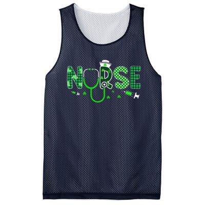 Irish Nurse Stethoscope Scrub St Patricks Day Nurses Women Gift Mesh Reversible Basketball Jersey Tank