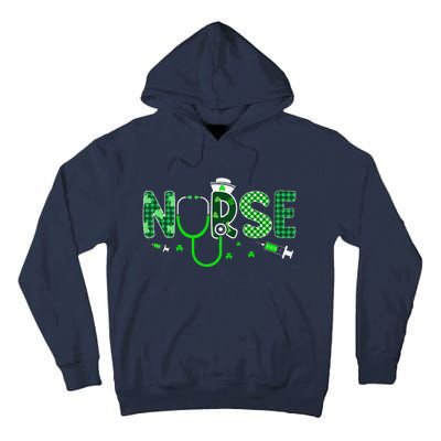 Irish Nurse Stethoscope Scrub St Patricks Day Nurses Women Gift Tall Hoodie