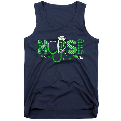 Irish Nurse Stethoscope Scrub St Patricks Day Nurses Women Gift Tank Top