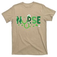 Irish Nurse Stethoscope Scrub St Patricks Day Nurses Women Gift T-Shirt