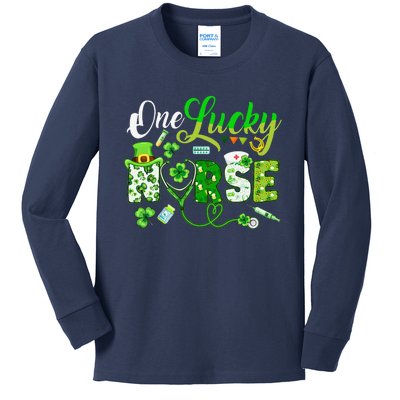 Irish Nurse Stethoscope Scrub St Patricks Day Nurses Women Love Kids Long Sleeve Shirt