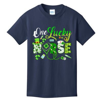 Irish Nurse Stethoscope Scrub St Patricks Day Nurses Women Love Kids T-Shirt