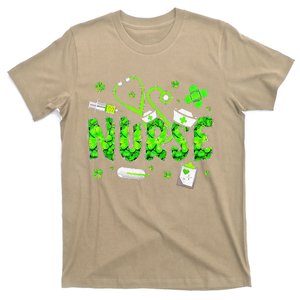 Irish Nurse Stethoscope Scrub St Patricks Day Nurses Women T-Shirt