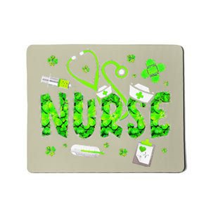 Irish Nurse Stethoscope Scrub St Patricks Day Nurses Women Mousepad