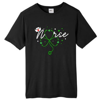 Irish Nurse Stethoscope Scrub St Patricks Day Nurses Tall Fusion ChromaSoft Performance T-Shirt