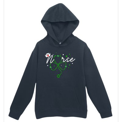 Irish Nurse Stethoscope Scrub St Patricks Day Nurses Urban Pullover Hoodie