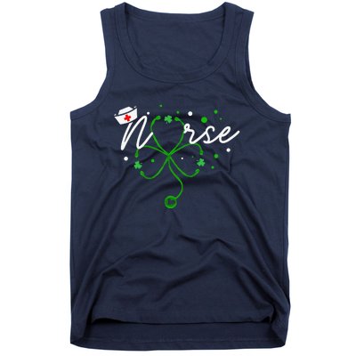 Irish Nurse Stethoscope Scrub St Patricks Day Nurses Tank Top