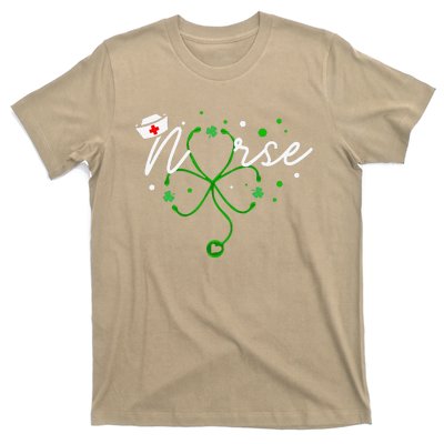 Irish Nurse Stethoscope Scrub St Patricks Day Nurses T-Shirt