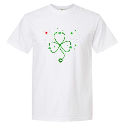 Irish Nurse Stethoscope Scrub St Patricks Day Nurses Garment-Dyed Heavyweight T-Shirt