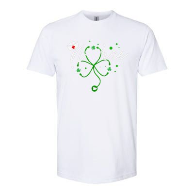 Irish Nurse Stethoscope Scrub St Patricks Day Nurses Softstyle® CVC T-Shirt