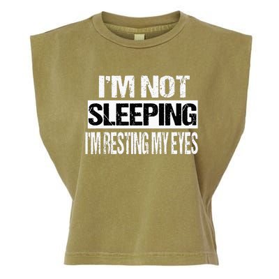 Im Not Sleeping Im Just Resting My Eyes Garment-Dyed Women's Muscle Tee