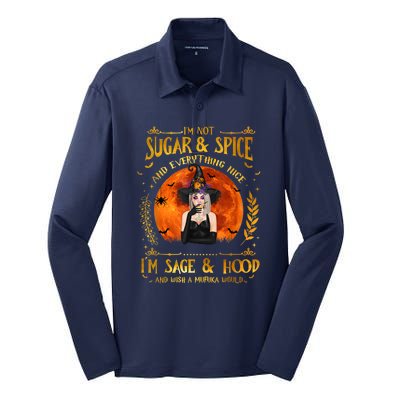 I'm Not Sugar And Spice And Everything Nice I'm Sage Hood Silk Touch Performance Long Sleeve Polo