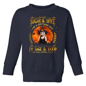 I'm Not Sugar And Spice And Everything Nice I'm Sage Hood Toddler Sweatshirt